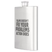 Flasque La faute ne résout pas vos problèmes L'action fait (Gauche)