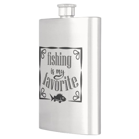 Flasque La pêche est ma citation préférée (Gauche)