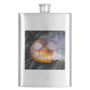 Flasque La tête Jack-o-Lantern d'un cavalier sans tête