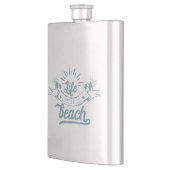 Flasque La vie est meilleure à la plage (Gauche)