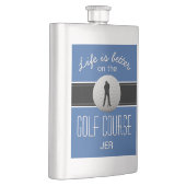 Flasque La vie est meilleure Citation Golf Monogramme Roya (Droite)