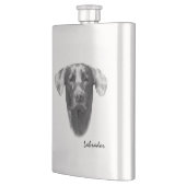 Flasque Labrador Dog personnalisable (Gauche)