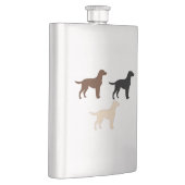 Flasque labrador extraction toutes les couleurs silhouette (Droite)