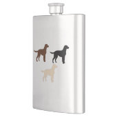 Flasque labrador extraction toutes les couleurs silhouette (Gauche)