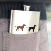 Flasque labrador extraction toutes les couleurs silhouette (En situation)