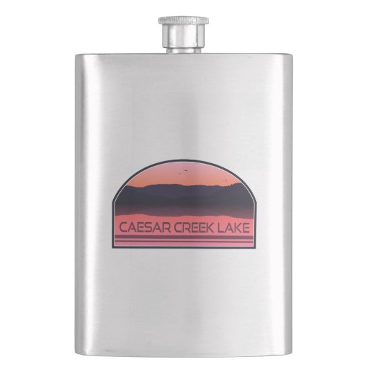 Flasque Lac Caesar Creek Ohio Red Sunrise (devant)