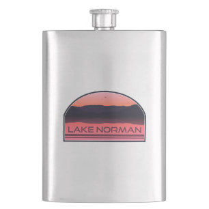 Flasque Lac Norman Caroline du Nord Sunrise rouge