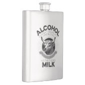 Flasque L'alcool contre le lait (Droite)