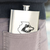 Flasque L'Amour de l'État de NIU Huskies (En situation)