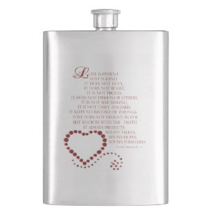Flasque L'amour est l'amour patient est gentil 1 Corinthie