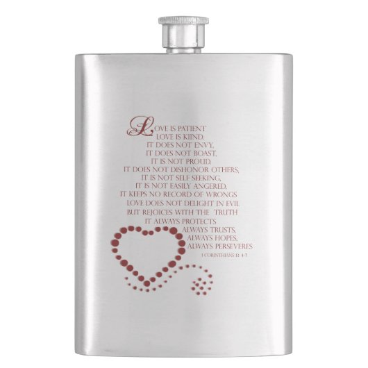 Flasque L'amour est l'amour patient est gentil 1 Corinthie (devant)