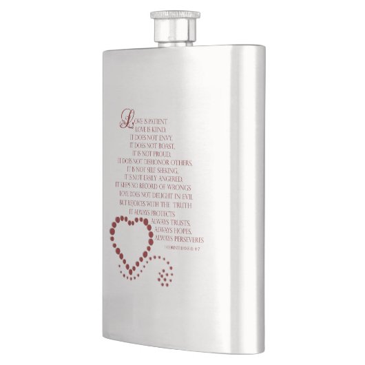 Flasque L'amour est l'amour patient est gentil 1 Corinthie (Gauche)