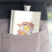 Flasque L'Amour L'Un L'Autre | Design floral lunaire (En situation)