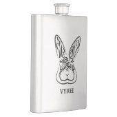 Flasque Lapin tribal noir et blanc (Droite)