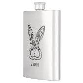 Flasque Lapin tribal noir et blanc (Gauche)