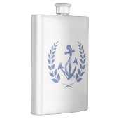 Flasque Laurel Wreath avec Ancre nautique (Droite)