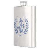 Flasque Laurel Wreath avec Ancre nautique (Gauche)