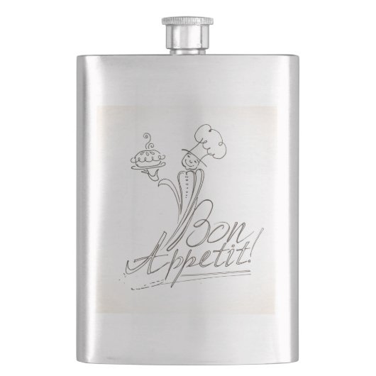 Flasque Le Bon Chef dit Bon Appetit ! (devant)