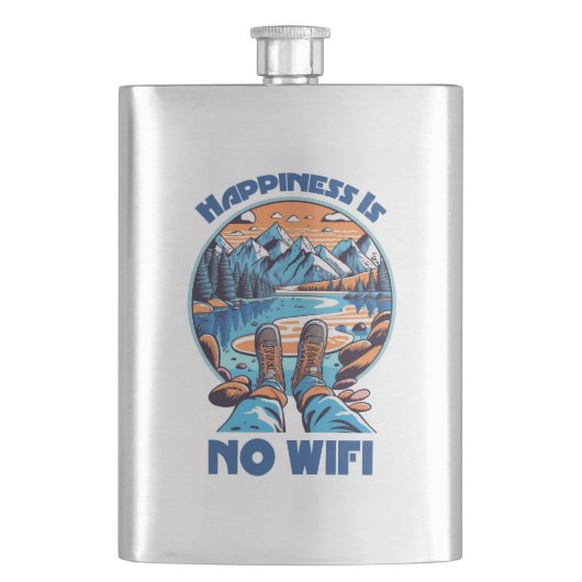 Flasque Le Bonheur N'Est Pas Une Source De Randonnée Wifi (devant)