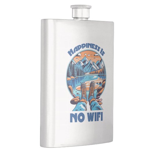 Flasque Le Bonheur N'Est Pas Une Source De Randonnée Wifi (Droite)