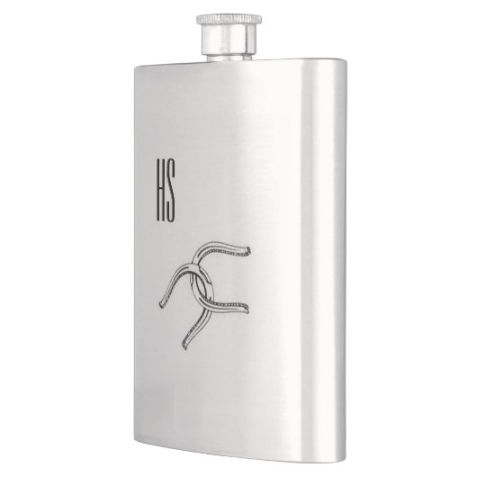 Flasque Le cheval chausse le monogramme (Gauche)