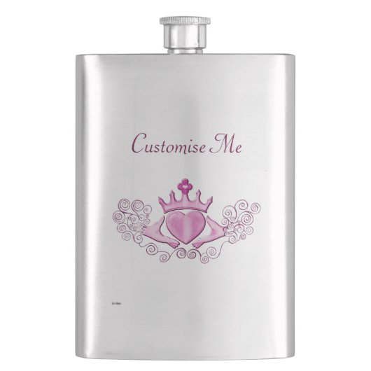 Flasque Le Claddagh (rose) (devant)