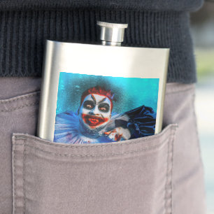 Flasque Le clown sinistre d'Halloween de SlipperyJoe endui