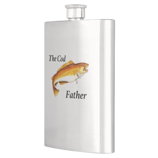 Flasque Le Cod Père idéal de pêche présent. (Gauche)