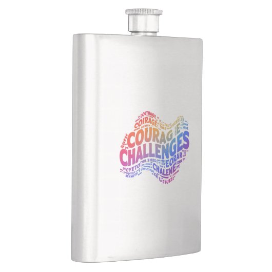 Flasque Le Courage Conquiert Les Défis. (Droite)