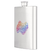 Flasque Le Courage Conquiert Les Défis. (Gauche)