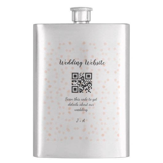 Flasque Le site web mariage scanner code QR pour les détai (devant)