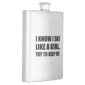 Flasque Le ski aiment la puissance de fille drôle (Droite)