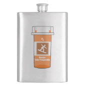 Flasque Le snowboard est ma drogue (devant)