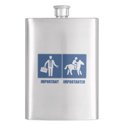 Flasque Le Travail Est Important, Les Chevaux Sont Importa (devant)