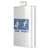 Flasque Le travail est important, skiant est Importanter (Gauche)