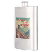 Flasque Le Travail Est La Récompense Runner Mountains (Gauche)