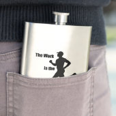 Flasque Le Travail Est Le Coureur De Récompense (En situation)