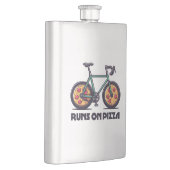 Flasque Le Vélo Passe Sur La Pizza (Droite)