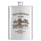 Flasque L'enterrement de vie de garçon du shérif cowboy ru (devant)