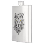 Flasque Leopard Wild Animal Nature Illustration Art tatoua (Gauche)