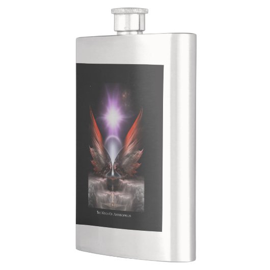 Flasque Les Ailes De L'Anthropolis HC 8oz Classique Flask (Gauche)