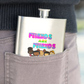 Flasque Les amis sont des amis quoi qu'il arrive (En situation)