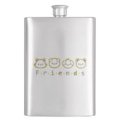 Flasque Les mignons amis animaux face Coque-Mate coque iph (devant)