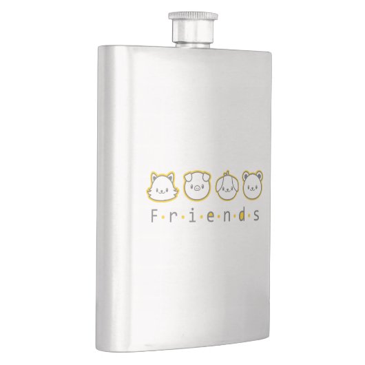 Flasque Les mignons amis animaux face Coque-Mate coque iph (Droite)