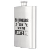 Flasque Les Spelunkers Le Font Avec Les Lumières Sur (Gauche)