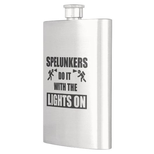 Flasque Les Spelunkers Le Font Avec Les Lumières Sur (Gauche)