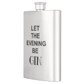 Flasque LET THE EVENING BE GIN Funny GIN Alcohol quota (Gauche)