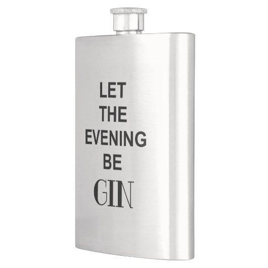 Flasque LET THE EVENING BE GIN Funny GIN Alcohol quota (Gauche)