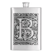 Flasque Lettre B Monogramme médiéval Art Nouveau (devant)