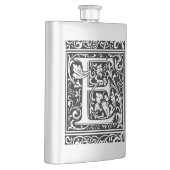 Flasque Lettre E Monogramme médiéval Art Nouveau (Droite)